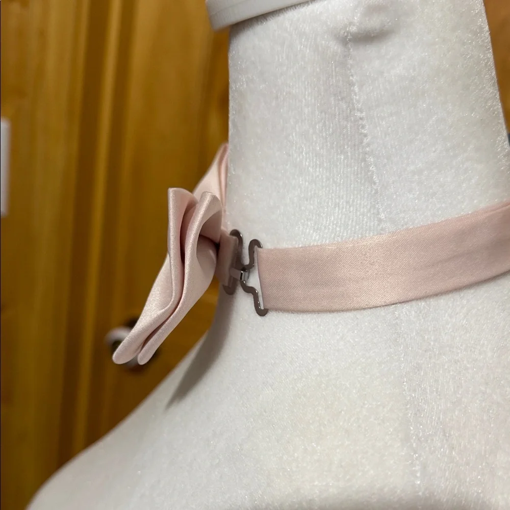 Classic Soft Pink Satin Adjustable Bow Tie